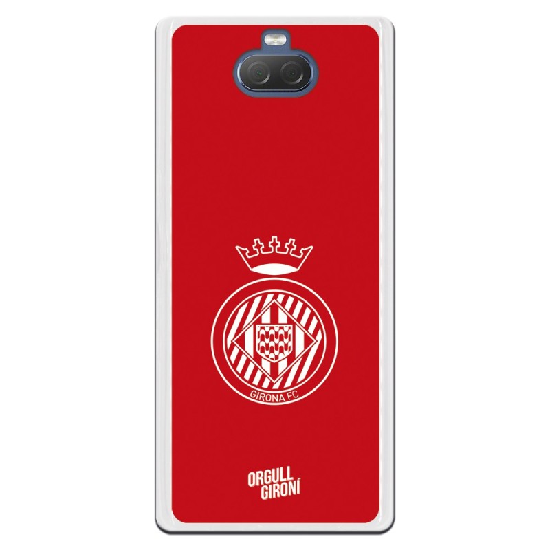 Funda Oficial Girona FC Escudo Equi roja para Sony Xperia 10