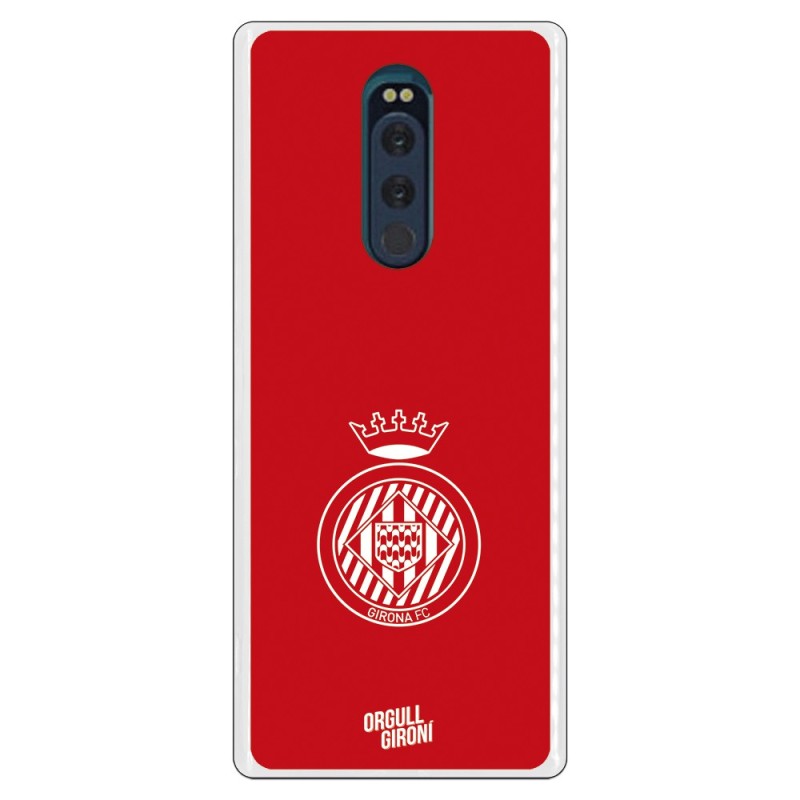 Funda Oficial Girona FC Escudo Equi roja para Sony Xperia XZ4