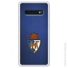 Funda Oficial Escudo S.D. Ponferradina fondo textura azul para Samsung Galaxy S10 Plus
