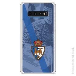 Funda Oficial Escudo S.D. Ponferradina banda diagonal azul fondo escudero para Samsung Galaxy S10 Plus