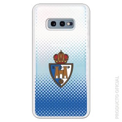 Funda Oficial Escudo S.D. Ponferradina trama blanco y azul clear para Samsung Galaxy S10e