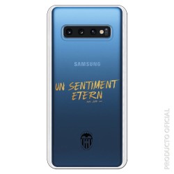 Funda Oficial Valencia Un sentiment Transparente para Samsung Galaxy S10