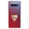 Funda Oficial Sevilla Ondas rojas Transparente SS18 para Samsung Galaxy S10