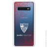 Funda Oficial Sevilla Escudo blanco semitono rojo Transparente  para Samsung Galaxy S10