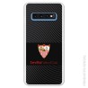 Funda Oficial Sevilla Trama Gris sobre fondo Negro SS18 para Samsung Galaxy S10