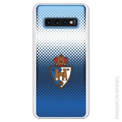 Funda Oficial Escudo S.D. Ponferradina trama blanco y azul clear para Samsung Galaxy S10