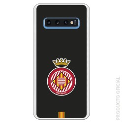 Funda Oficial Girona FC Escudo Equi negra para Samsung Galaxy S10