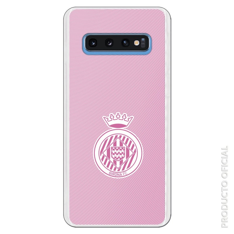 Funda Oficial Girona FC Escudo Rosa para Samsung Galaxy S10