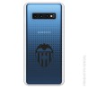 Funda Oficial Valencia Escudo Transparente Negro Trama para Samsung Galaxy S10