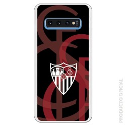 Funda Oficial Sevilla escudo blanco fondo escudo para Samsung Galaxy S10