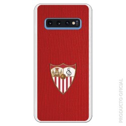 Funda Oficial Sevilla escudo color fondo rojo para Samsung Galaxy S10