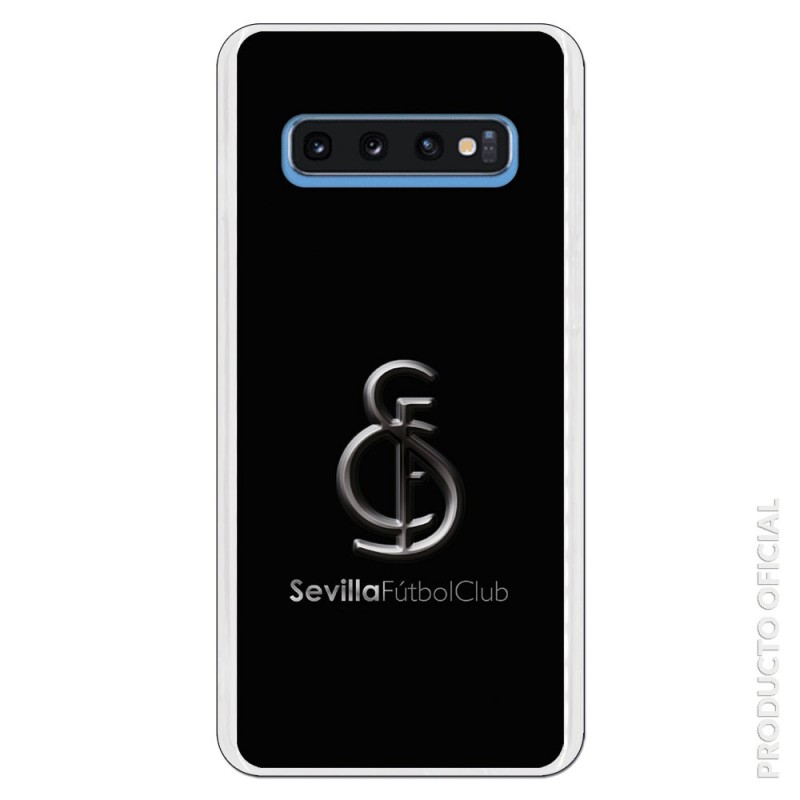 Funda Oficial Sevilla metal fondo negro para Samsung Galaxy S10