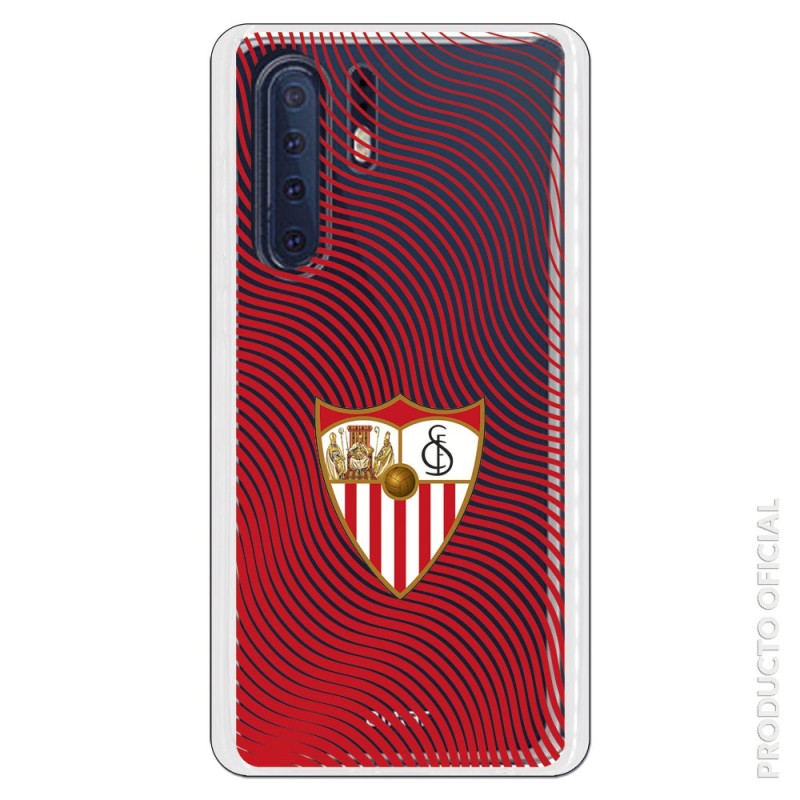 Funda Oficial Sevilla Ondas rojas Transparente  para Huawei P30