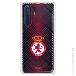 Funda Oficial Cultural y Deportiva Leonesa Escudo trama roja y negra clear para Huawei P30