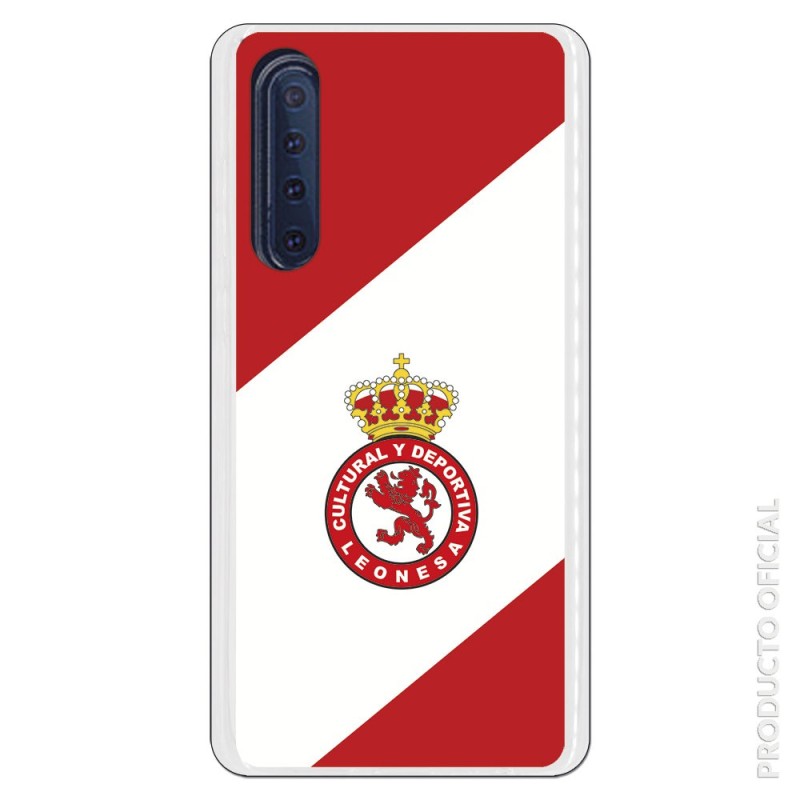 Funda Oficial Cultural y Deportiva Leonesa Escudo fondo bicolor para Huawei P30