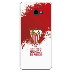 Funda Oficial Sevilla FC nunca se rinde mancha roja para Samsung Galaxy J4 Plus