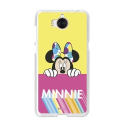 Funda Oficial Disney Minnie, Pink Yellow Huawei Y6 2017