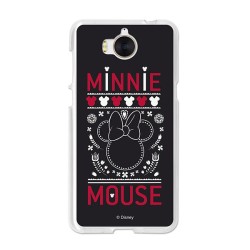 Funda Oficial Disney Minnie, Negro Bordado Huawei Y6 2017