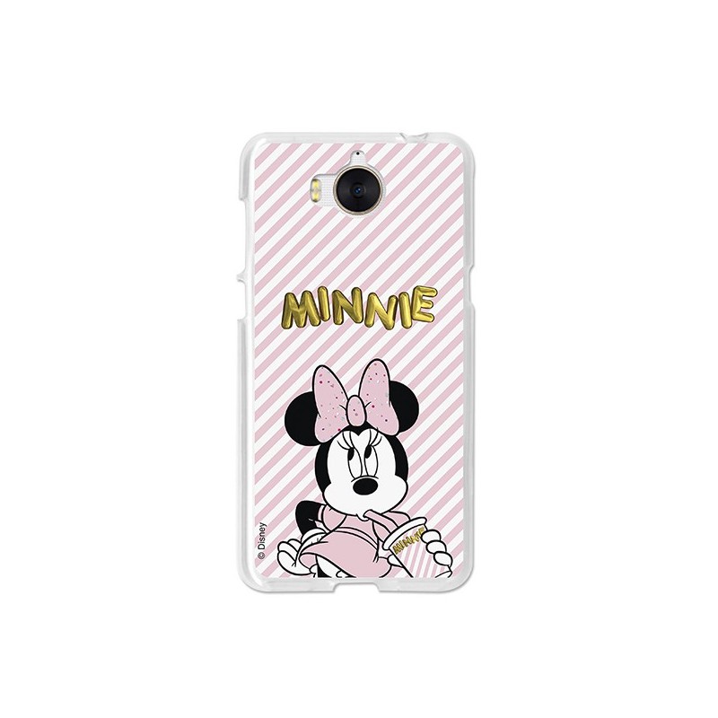 Funda Oficial Disney Minnie, Gold Balloon Huawei Y6 2017