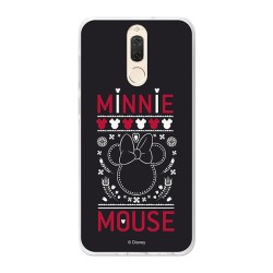 Funda Oficial Disney Minnie, Negro Bordado Huawei Mate 10 Lite