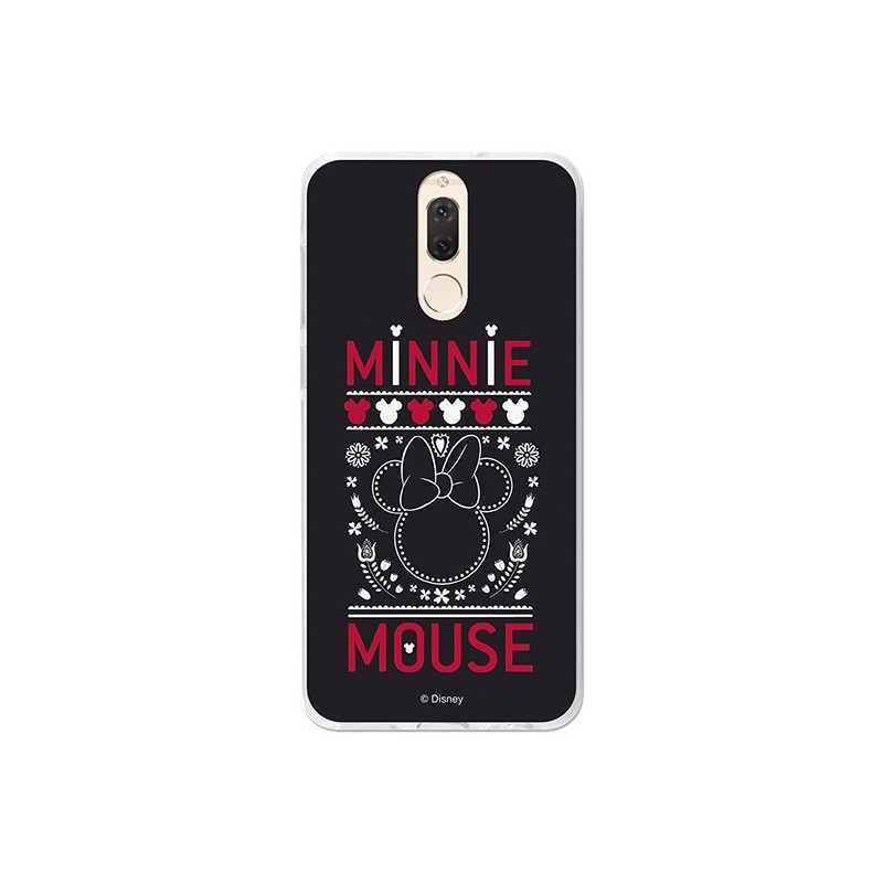 Funda Oficial Disney Minnie, Negro Bordado Huawei Mate 10 Lite