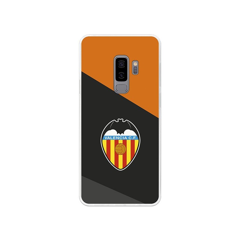 Funda Oficial Valencia Escudo Fondo Negro Samsung Galaxy S9 Plus