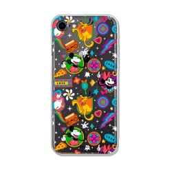 Funda para iPhone SE Oficial de Disney Mickey y Minnie Patrón Retro Premium - Clásicos Disney