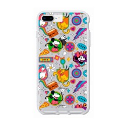 Funda para iPhone 7 Plus Oficial de Disney Mickey y Minnie Patrón Retro Premium - Clásicos Disney