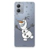 Funda para Motorola Moto G53 5G Oficial de Disney Olaf Transparente - Frozen