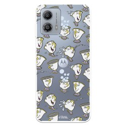 Funda para Motorola Moto G53 5G Oficial de Disney Chip Potts Siluetas - La Bella y la Bestia