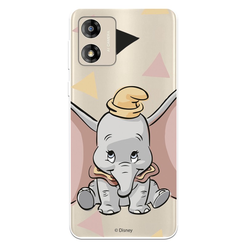 Funda para Motorola Moto E13 Oficial de Disney Dumbo Silueta Transparente - Dumbo