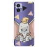 Funda para Motorola Edge 30 Neo Oficial de Disney Dumbo Silueta Transparente - Dumbo