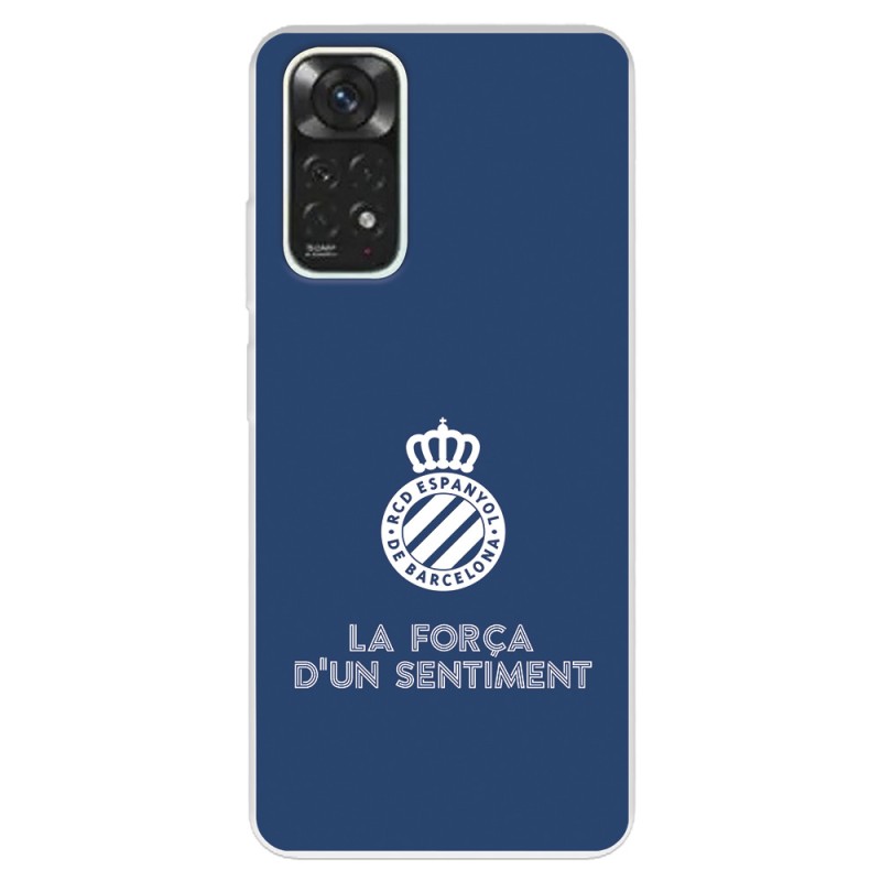 Funda para Xiaomi Redmi Note 12 Pro del RCD Espanyol Escudo Fondo Azul  - Licencia Oficial RCD Espanyol