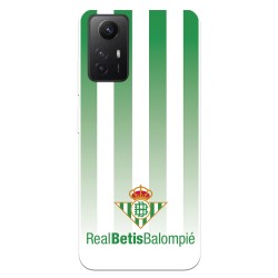 Funda para Xiaomi Redmi Note 12S del Real Betis Balompié Fondo Rayas Verdiblancas  - Licencia Oficial Real Betis Balompié