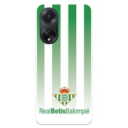 Funda para Oppo A98 5G del Real Betis Balompié Fondo Rayas Verdiblancas  - Licencia Oficial Real Betis Balompié