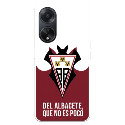 Funda para Oppo A98 5G del Albacete Balompié Escudo "Del Albacete que no es poco"  - Licencia Oficial Albacete Balompié