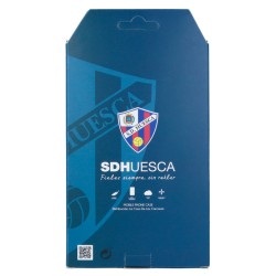 Funda para Poco F5 5G del SD Huesca Rayas Transparente  - Licencia Oficial SD Huesca