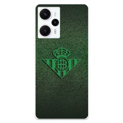 Funda para Poco F5 5G del Real Betis Balompié Escudo Verde Fondo trama  - Licencia Oficial Real Betis Balompié