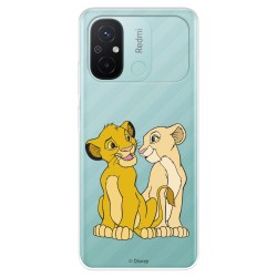 Funda para Xiaomi Redmi 12C Oficial de Disney Simba y Nala Silueta - El Rey León