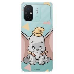 Funda para Xiaomi Redmi 12C Oficial de Disney Dumbo Silueta Transparente - Dumbo