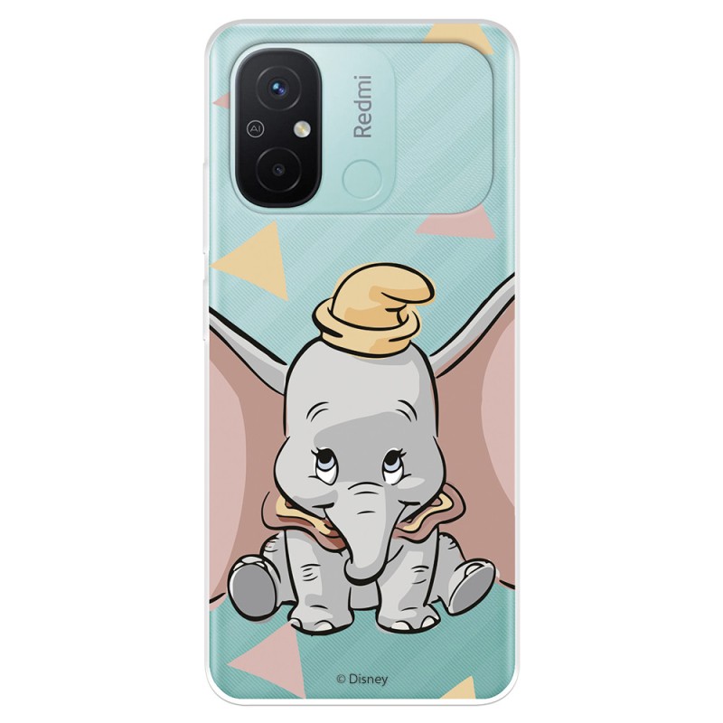 Funda para Xiaomi Redmi 12C Oficial de Disney Dumbo Silueta Transparente - Dumbo