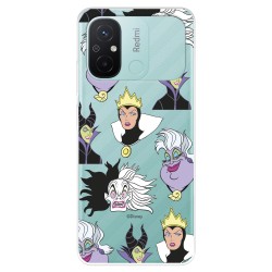 Funda para Xiaomi Redmi 12C Oficial de Disney Villanas Patrón - Villanas Disney