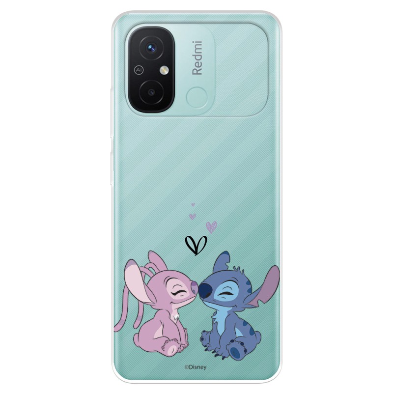 Funda para Xiaomi Redmi 12C Oficial de Disney Angel & Stitch Beso - Lilo & Stitch