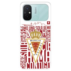 Funda para Xiaomi Redmi 12C del Real Murcia Escudo Fondo Blanco  - Licencia Oficial Real Murcia