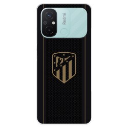 Funda para Xiaomi Redmi 12C del Atlético de Madrid Escudo Dorado Fondo Negro  - Licencia Oficial Atlético de Madrid