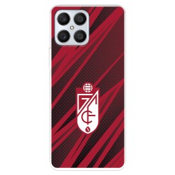 Funda para Honor 70 Lite del Granada CF Escudo - Líneas Rojas y Negras  - Licencia Oficial Granada CF