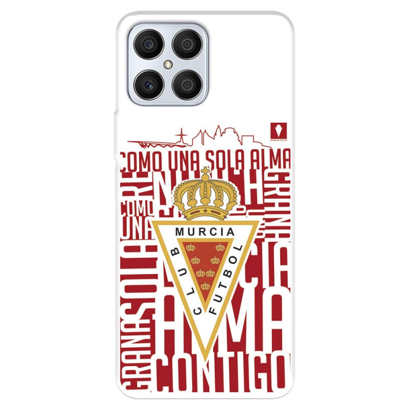 Funda para Honor 70 Lite del Real Murcia Escudo Fondo Blanco  - Licencia Oficial Real Murcia