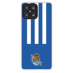 Funda para Honor 70 Lite del Real Sociedad de Fútbol rayas verticales  - Licencia Oficial Real Sociedad de Fútbol