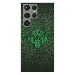 Funda para Samsung Galaxy S23 Ultra del Real Betis Balompié Escudo Verde Fondo trama  - Licencia Oficial Real Betis Balompié