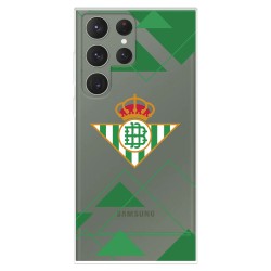 Funda para Samsung Galaxy S23 Ultra del Real Betis Balompié Escudo Fondo transparente  - Licencia Oficial Real Betis Balompié